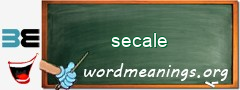 WordMeaning blackboard for secale